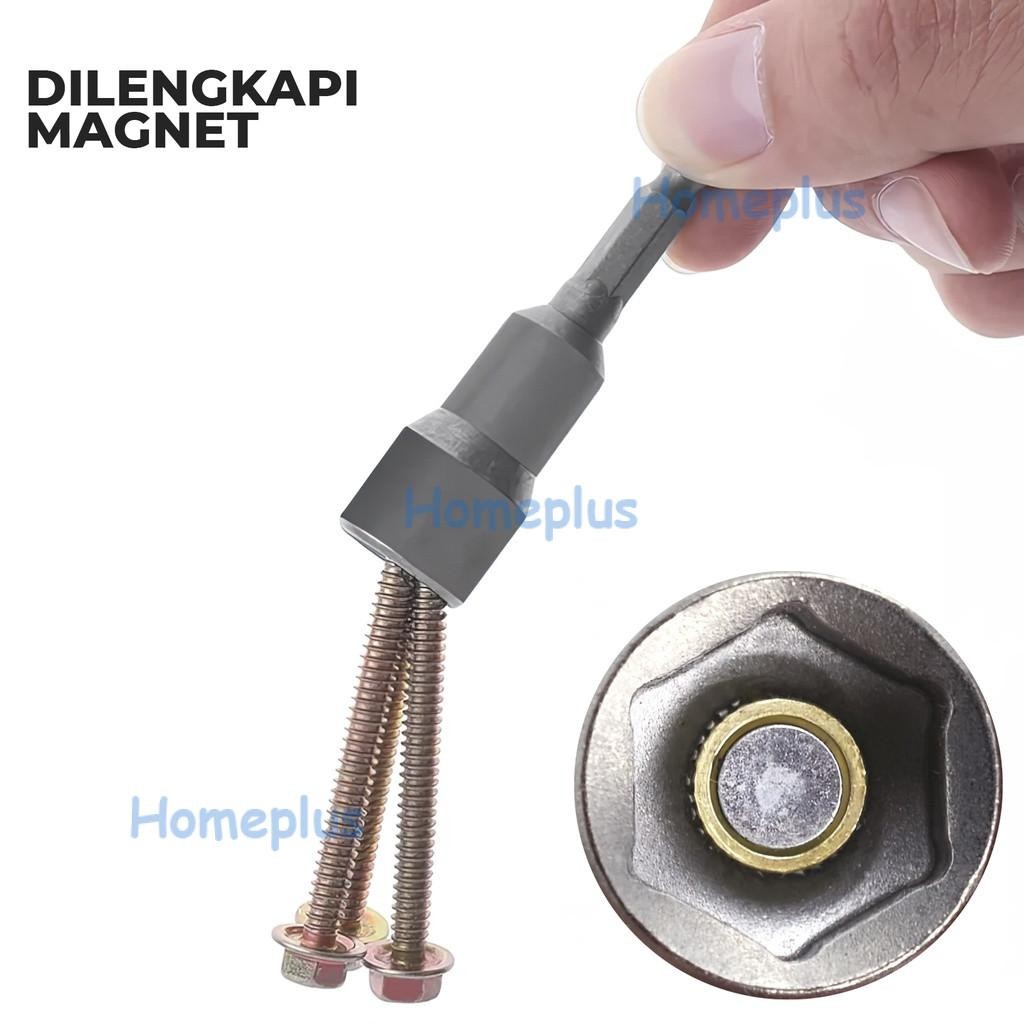 Mata Bor Roofing Magnet Hex Adaptor Bit Mata Baut Roofing Magnetic Hex Socket Nut Kunci Roofing Kunc