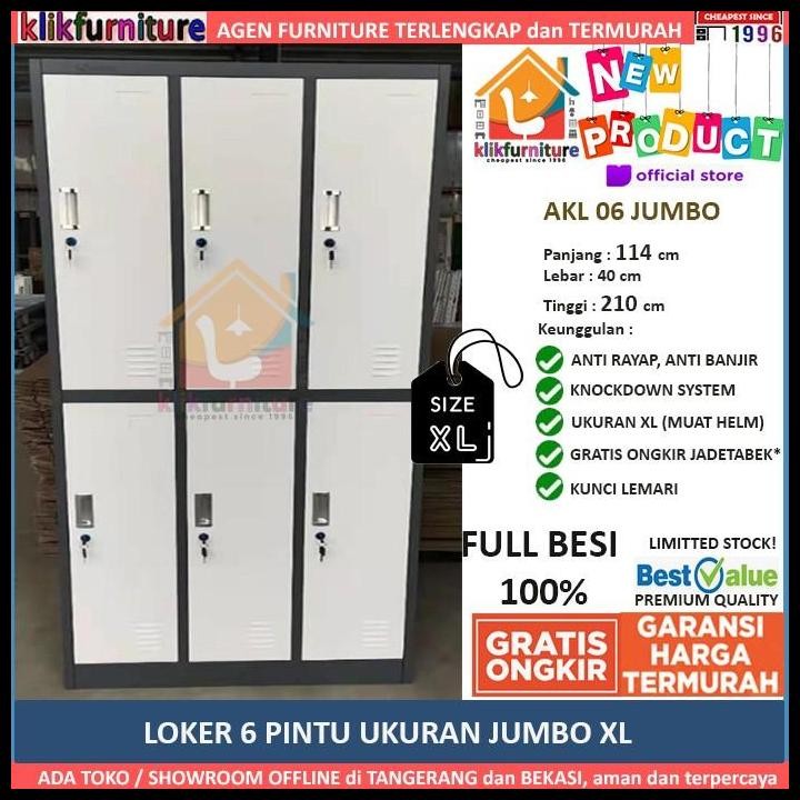

Loker Besi 6 Pintu Jumbo Xl Akl 06 Ada Gantungan Baju Harga Promo