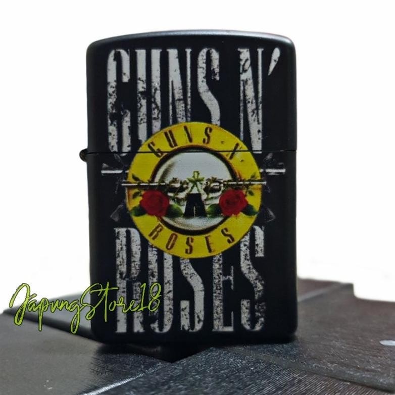 Zippo Gun N roses Korek api zippo logo Band metal korek custom Print uv
