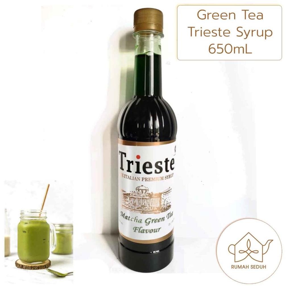 

650Ml Sirup Green Tea Trieste - Sirop Teh Hijau - Matcha Syrup (Baru)