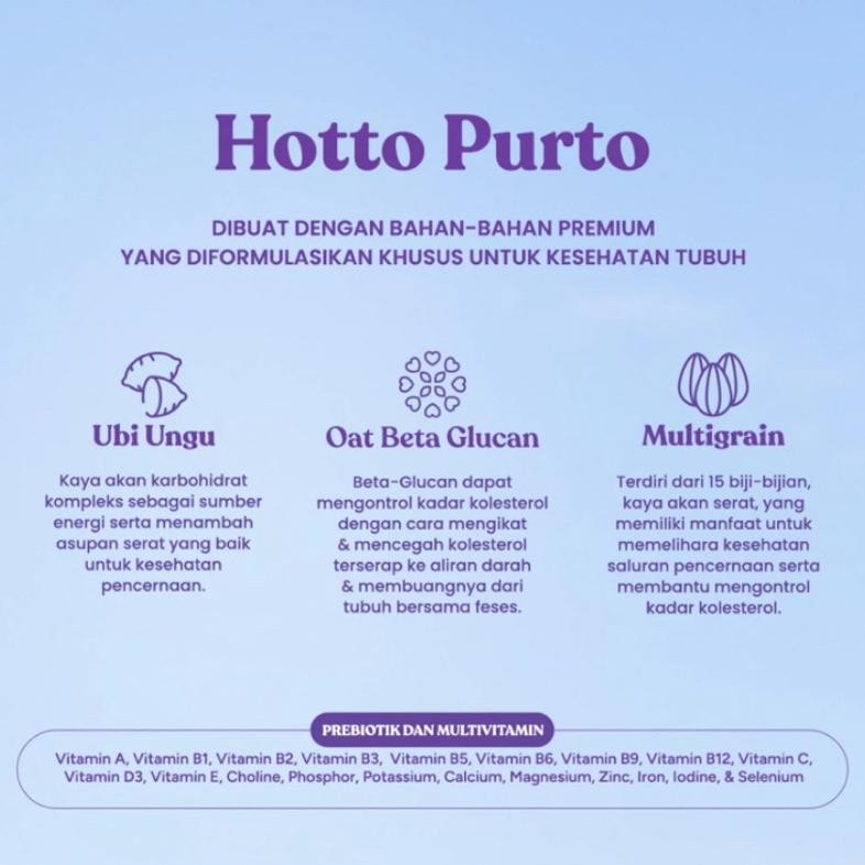 

1 Pouch Hotto Purto Multigrain With Purple Potato Isi 16 Sachet (Baru)