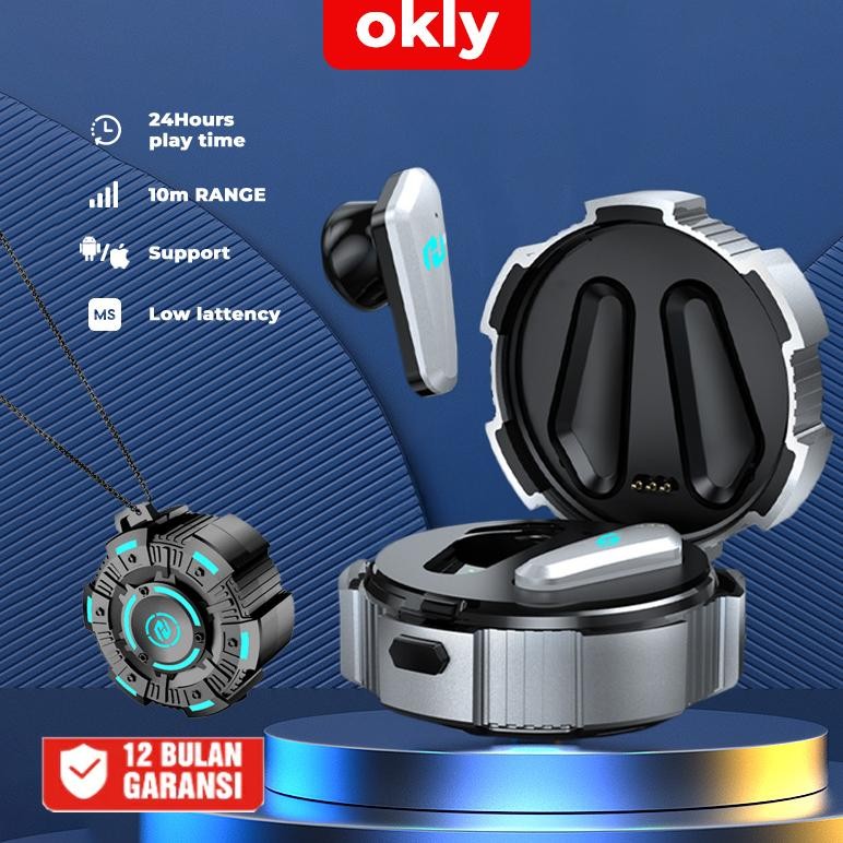 MERBAU Okly Earphone Bluetooth TWS Mini Okly - Headset Gaming Nirkabel Mecha