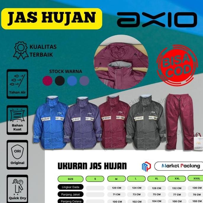 Jas Hujan Axio Original 100% 882 Mantel Mantol