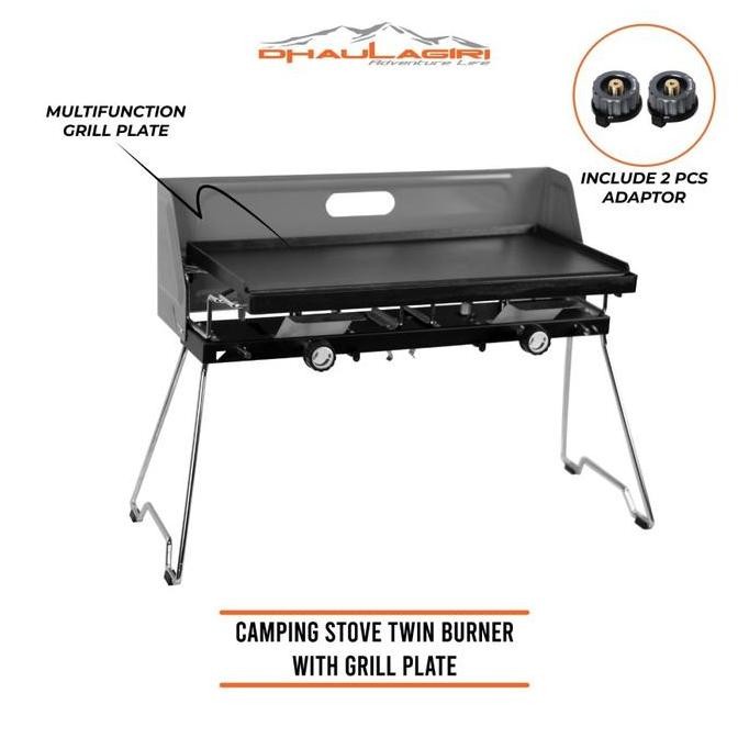 Kompor Camping Dhaulagiri Twin Burner Barbeque Alat Masak Camping