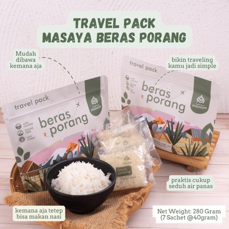 

Ready Stock - Travel Pack Masaya Beras Porang - beras porang shirataki konjac diet health food