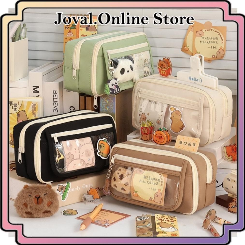 

Tempat Pensil Korea Jumbo Multi Sekat Nylon Oxford