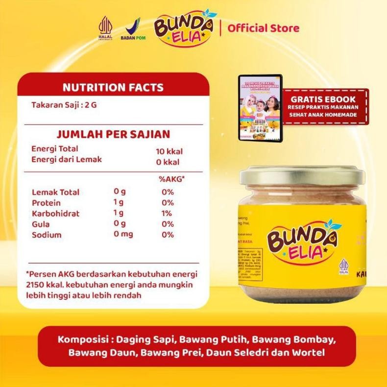 

Bumbu Bunda Elia BPOM Kaldu MPASI / Kaldu Anak / Kaldu Bayi Non Gula Garam / Kaldu Non MSG / Kaldu Organik/ Kaldu Ayam Kampung Kaldu Sapi Kaldu Salmon Kaldu Jamur Kaldu Tuna Kaldu Udang Kaldu Teri Kaldu Hati Ayam