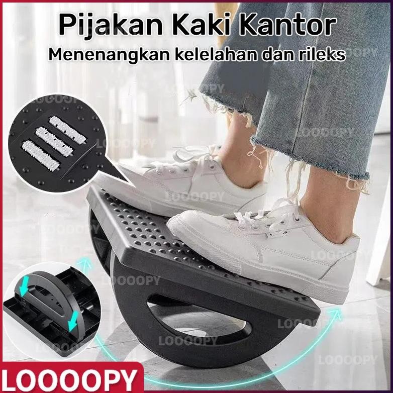 

TERLARIS LOOOOPY Footrest Bangku / Pijakan Kaki Kantor Footrest Bangku Foot Rest Under Desk Bawah Meja Ergonomis Dengan Dudukan Kaki Pijat Anti Slip Stool Pijakan Kaki Siap kirim