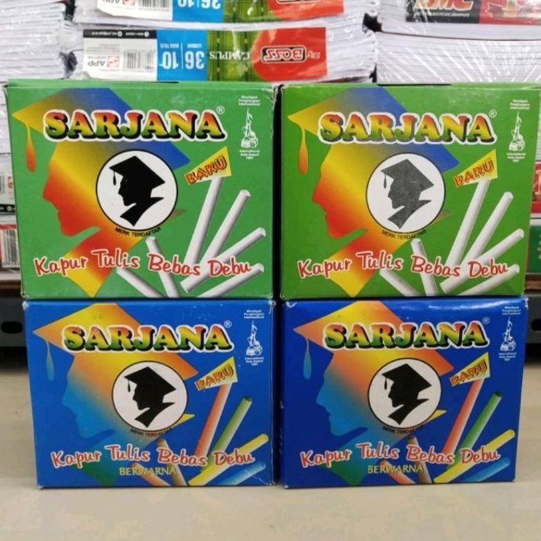 

Original Kapur Tulis Sarjana Bebas Debu +Free Buble Wrap( 1Pak/50Batang ) Harga Terjangkau