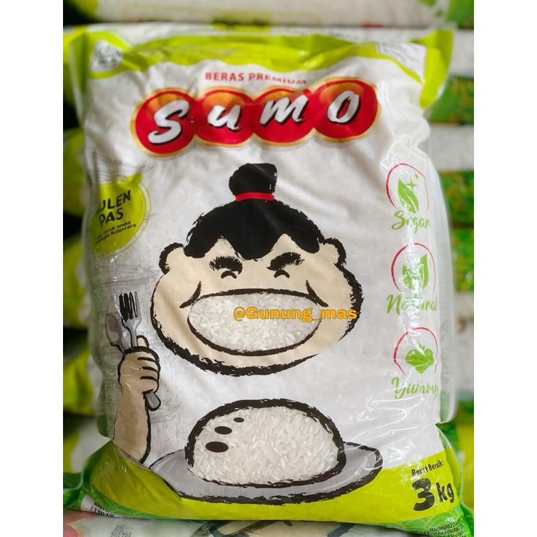 

READY STOCK Beras Sumo 3 Kg Kemasan Hijau