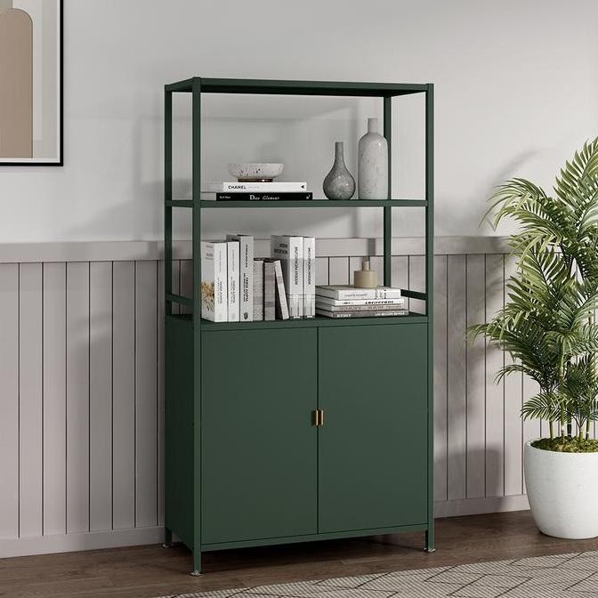 

HARGA DISKON AZKO Stora Kabinet Kantor Metal 5 Tingkat Dengan 2 Pintu - Hijau
