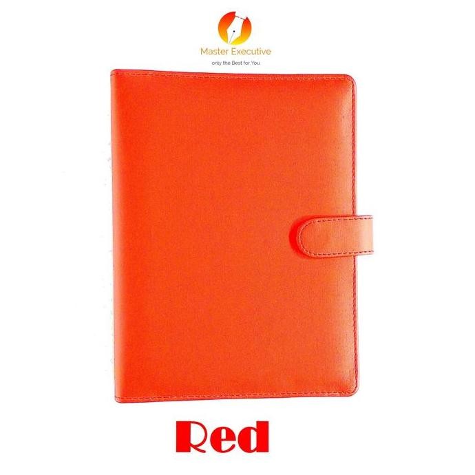 

JUAL Onix Red / Merah Binder Kulit Kancing Exclusive 20 Ring A5 Campus