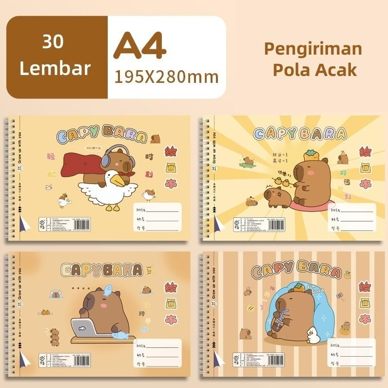 

Desain Elegan Drawing Book / Buku Gambar Ring A4 Karakter Buku Gambar Anak Sketchbook A4 Drawing Book Astronot Jilid Spiral Kertas Tebal 30 Lembar