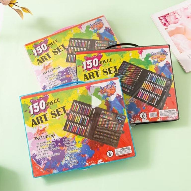 

Bermutu Crayon Set 150 Pcs Cat Air Mewarnai Pensil Warna Mengambar Set