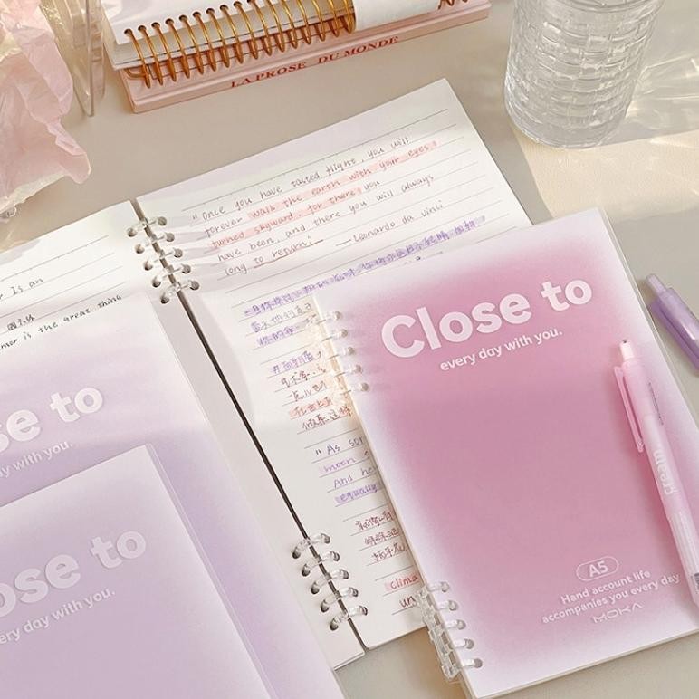 

Mudah Perawatan Notebook Buku A5 B5 Buku Tulis Sekolah Lucu Binder 360 Derajat Notebook Aesthetic Korea Lose Leaf Binder Kuliah Buku Catatan