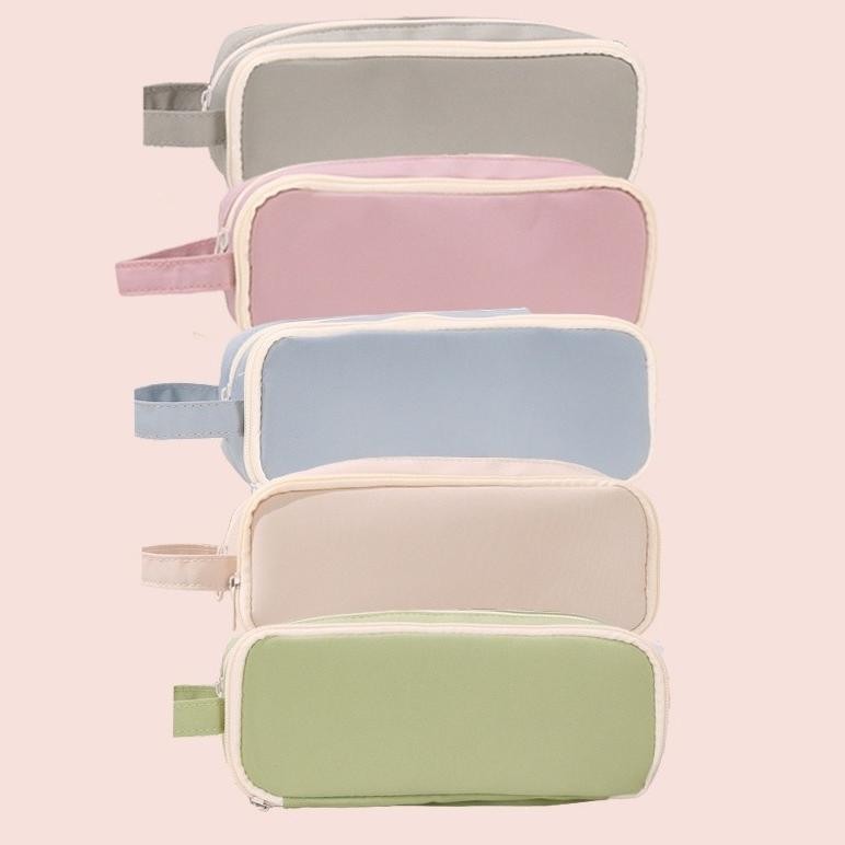 

New Ins Pencil Case Large Capacity Pencil Case Simple Japanese Stationery Storage Bag School Office Supplies