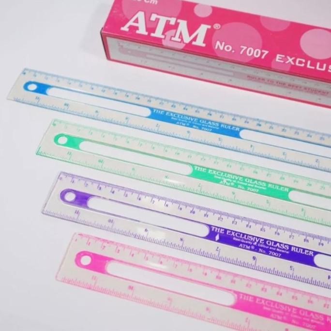 

Bermutu Penggaris Atm 30 Cm Plastik Mika Isi 1 Box 24 Pcs / Penggaris Atm Bening Murah