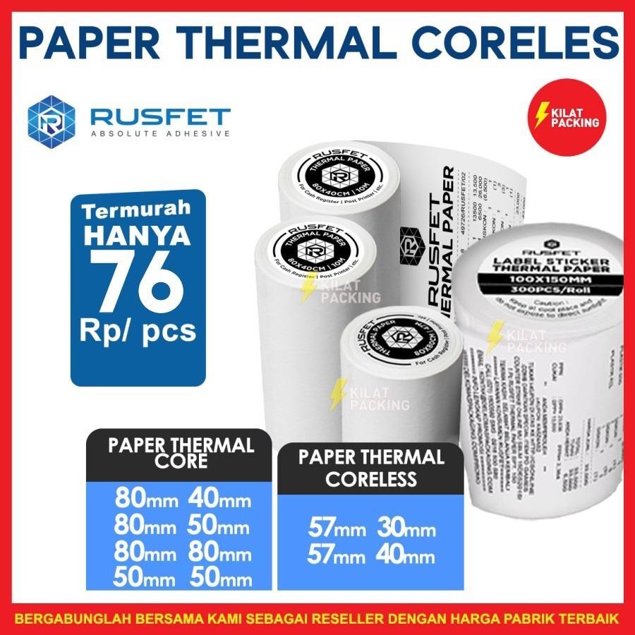 

Paper Thermal Kertas Printer Thermal Printer Bluetooth Kasir Struk Kasir Edc Rusfet