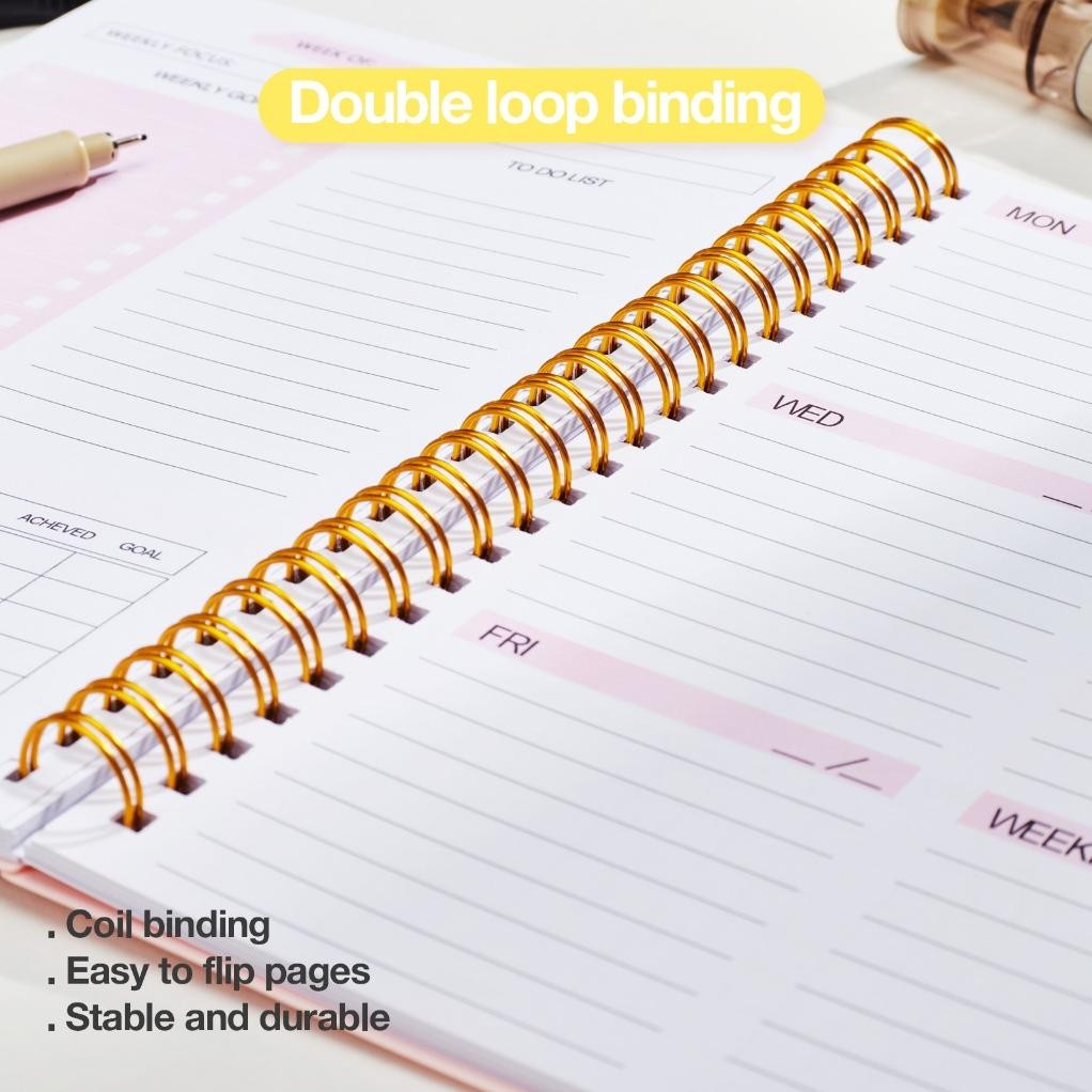 

Simplicity [Dotding] 2025 Agenda Perencana Mingguan A5 Notebook Planner Pouch 52 Weeks Planner Jadwal Alat Tulis Perlengkapan Kantor Sekolah Alat Tulis Q046