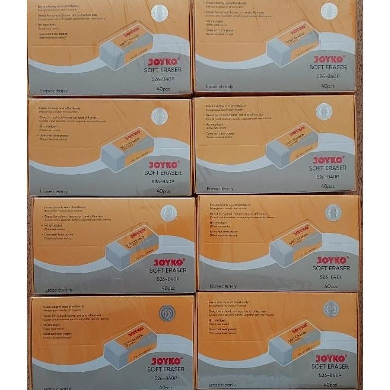 

Revolusioner ( 10 Pcs ) Penghapus Joyko / Eraser Joyko B40L / Eraser 526 B40P Hitam+Putih