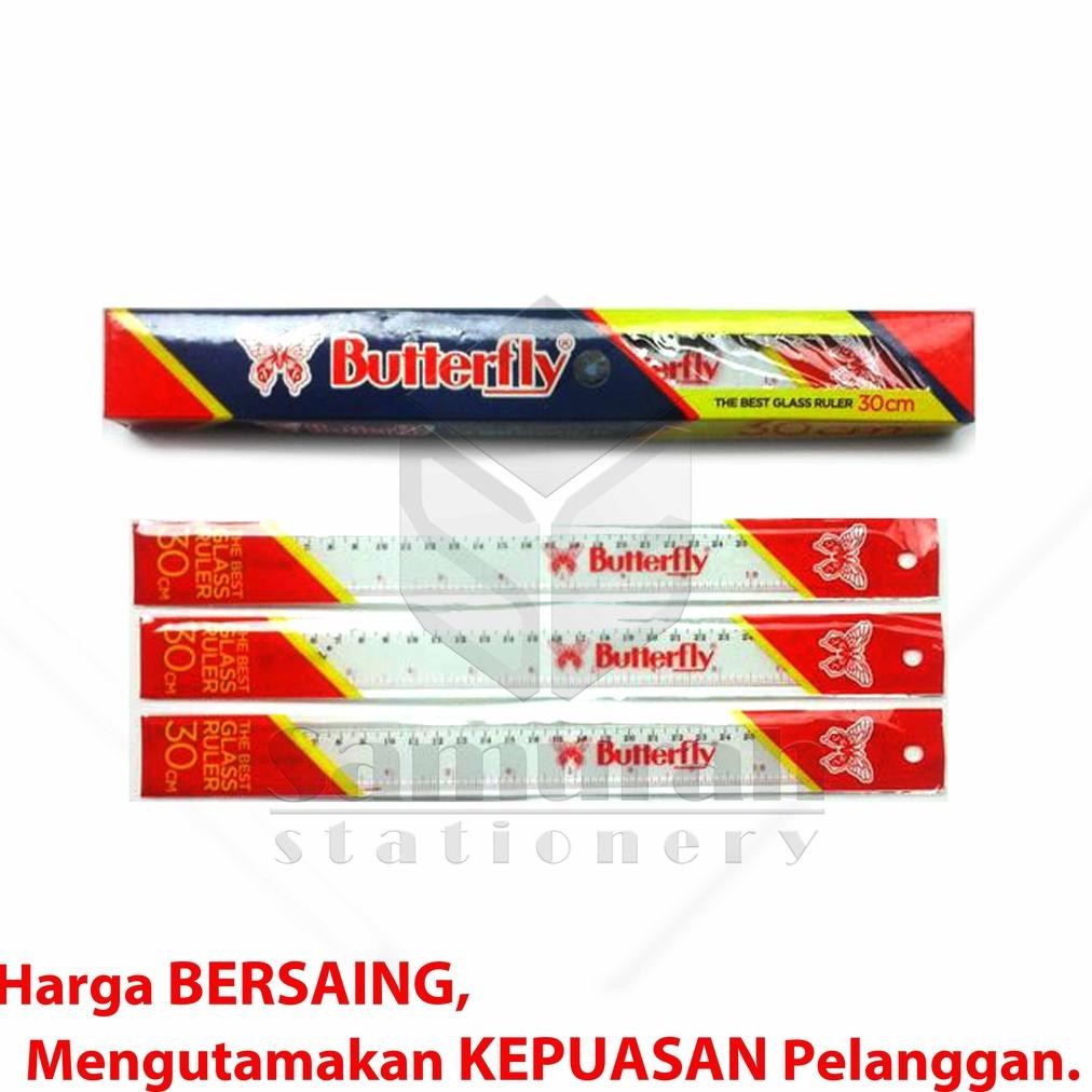 

Termurah Penggaris Plastik Buterfly 30 Cm Per Lusin / Mika Glass Ruller Butterfly / Alat Ukur Panjang 30 Centimeter 1 Pak