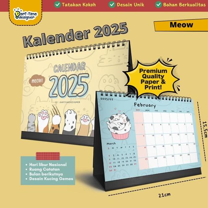 

BRG BARU Kalender Meja Tema Kucing Lucu Meow