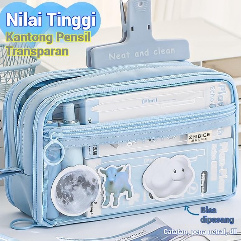 

NEW!!! Kotak Pensil Transparan Aesthetic Ukuran Besar Tempat Pensil Pen Pouch Lucu dan Cantik Organizer Alat Tulis Stylish dengan Desain Unik dan Fungsional