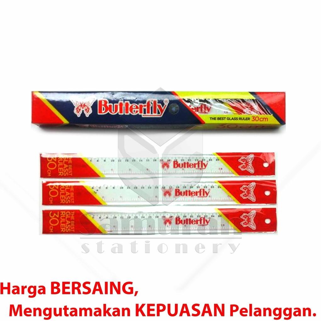 

Promo Bulan Ini Penggaris Plastik Buterfly 30 Cm Per Lusin / Mika Glass Ruller Butterfly / Alat Ukur Panjang 30 Centimeter 1 Pak
