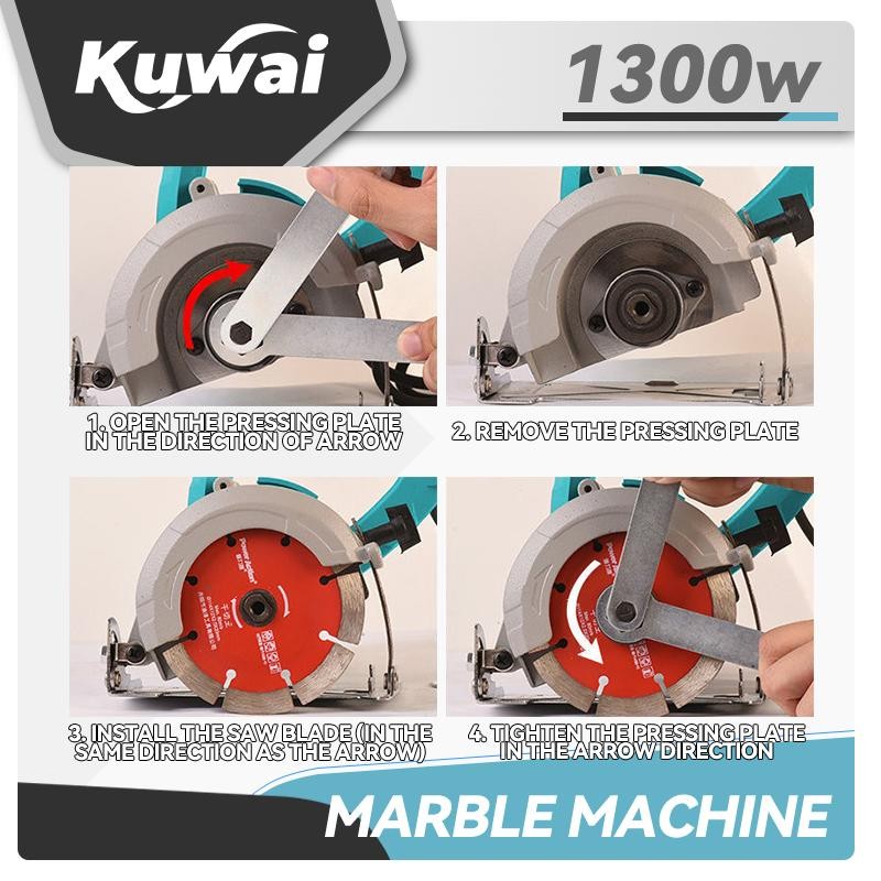 Mesin Pemotong Marmer 4 Inch Marble Cutter Dan Granit  1300W 220V Mesin Potong Keramik+Mesin Bor Bat
