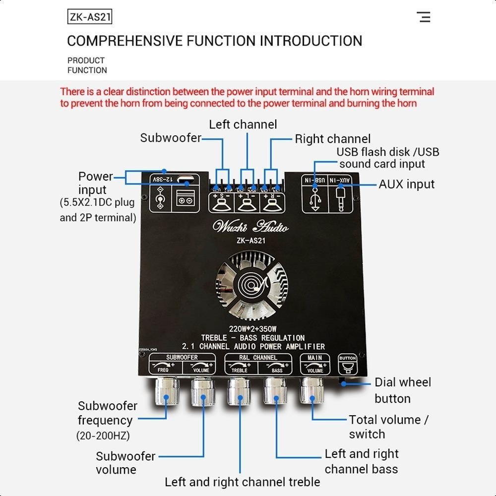 CodSpotBerharga Zk-As21 Tpa3255 Modul Papan Amplifier Daya Digital Bluetooth