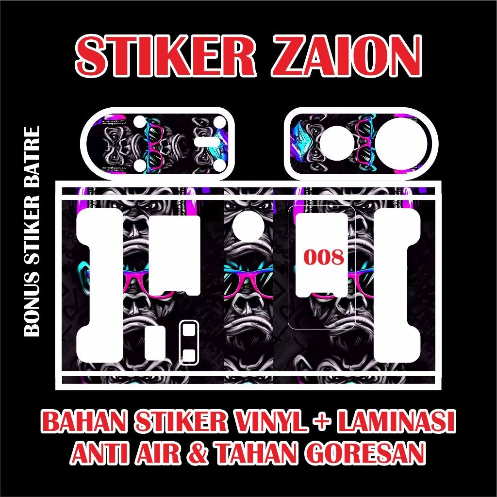 

Terlaris Stiker Zaion Bahan Laminasi Garskin Premium Not Casing Bisa Custom *Promo*