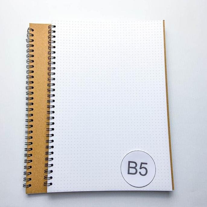 

Terlaris !!! [Tulis.Id] Basic White Paper Kraft Spiral Notebook B5