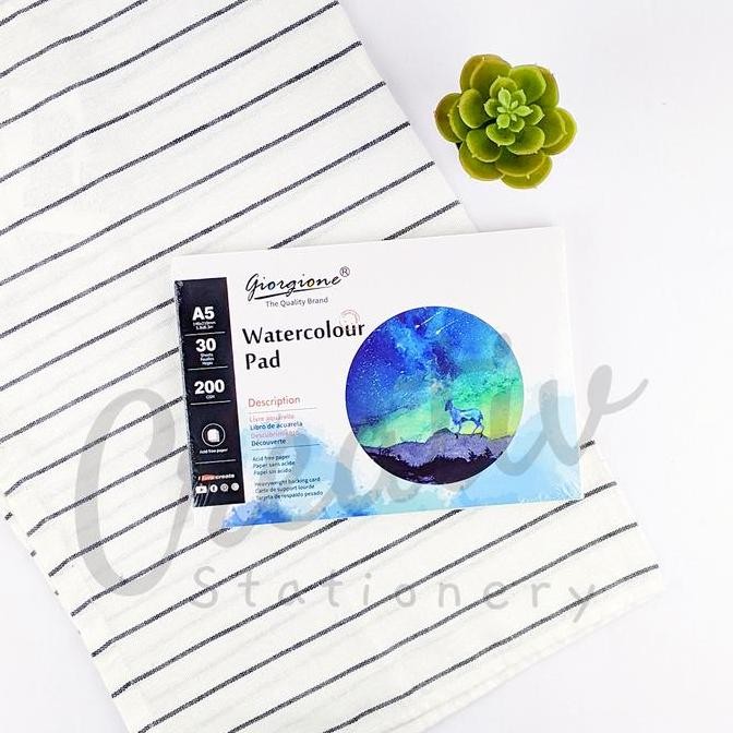 

Hot Sale !!! Giorgione Watercolor Pad Kertas Cat Air A5 A4 200 Gsm 30 Lembar G-Wb30