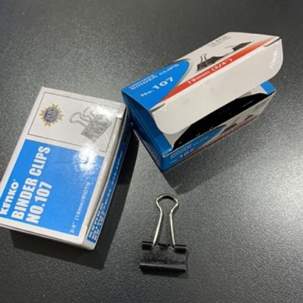 

Spot Barang !!! Binder Clip No 107 (12 Pcs) Penjepit Kertas Paper Clip