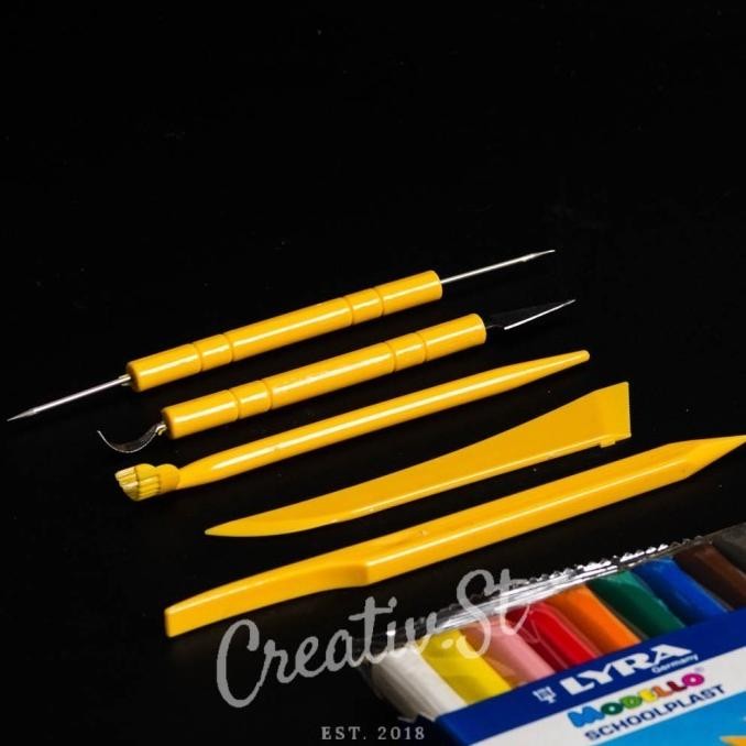 

New Collection !!! V-Tec Plastik Pisau Ukir Doff Kuning Vt 23A/5 Vt-23A/5 Clay Knife