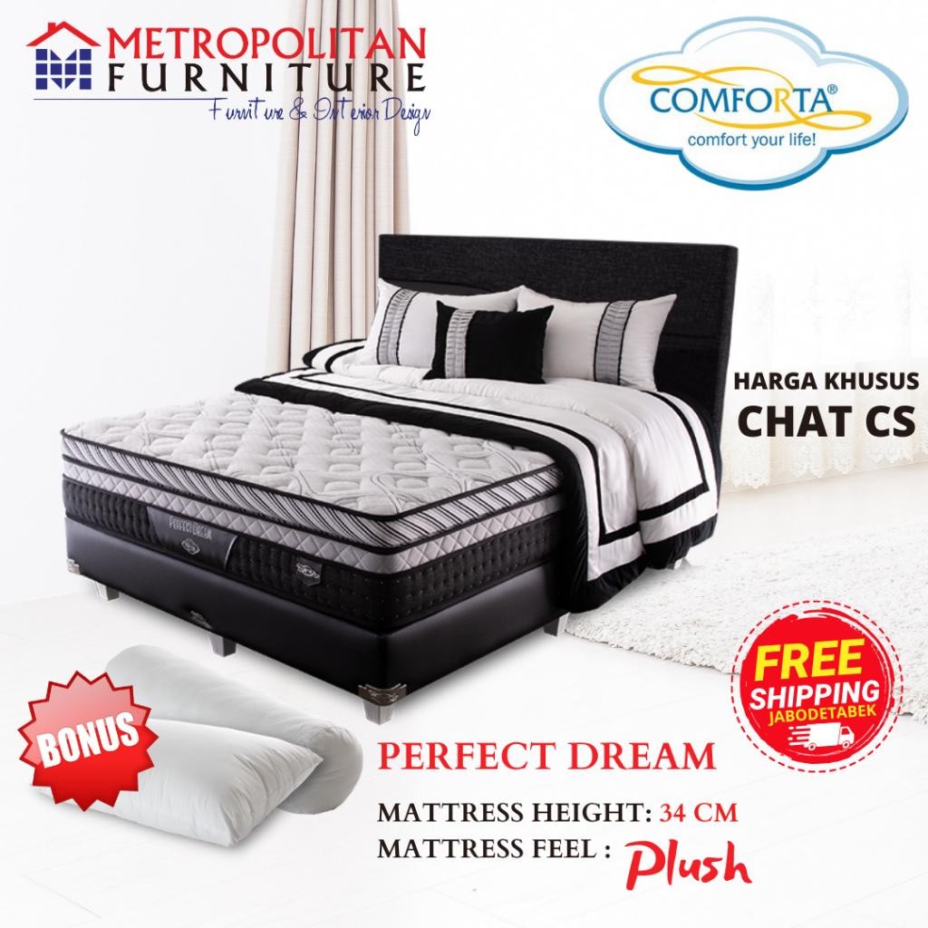 Kasur Springbed Comforta Perfect Dream Full Set Spring Bed Matras