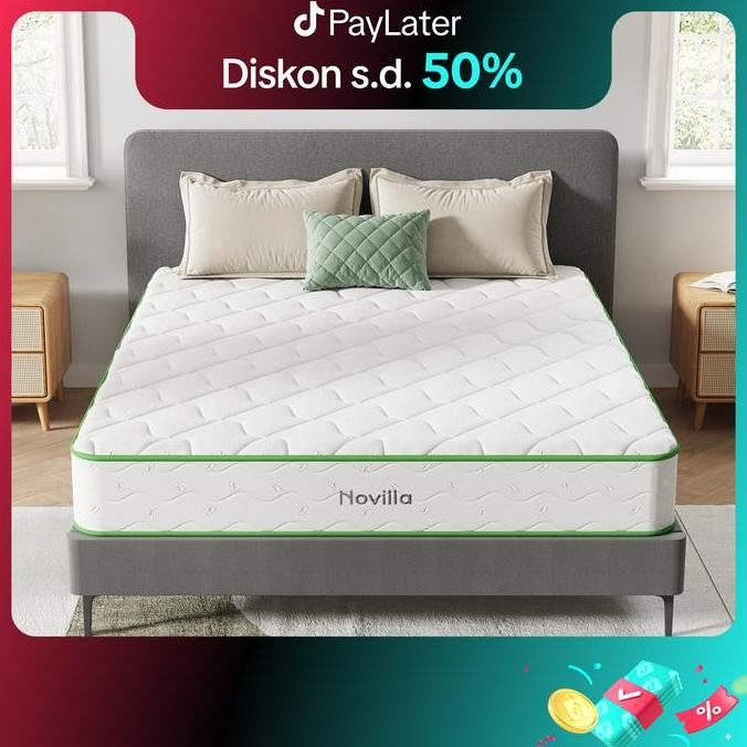 [Gratis Bantal] Kasur Spring Bed Novilla Metadream Dengan Dalam Kotak Single 90X200Cm Tebal 20Cm Co