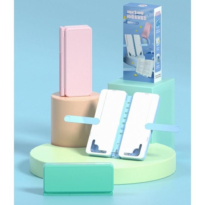 

[Logu] Kotak Pensil Penyangga Buku 2 In 1, Pencil Case Book Holder 2 In 1