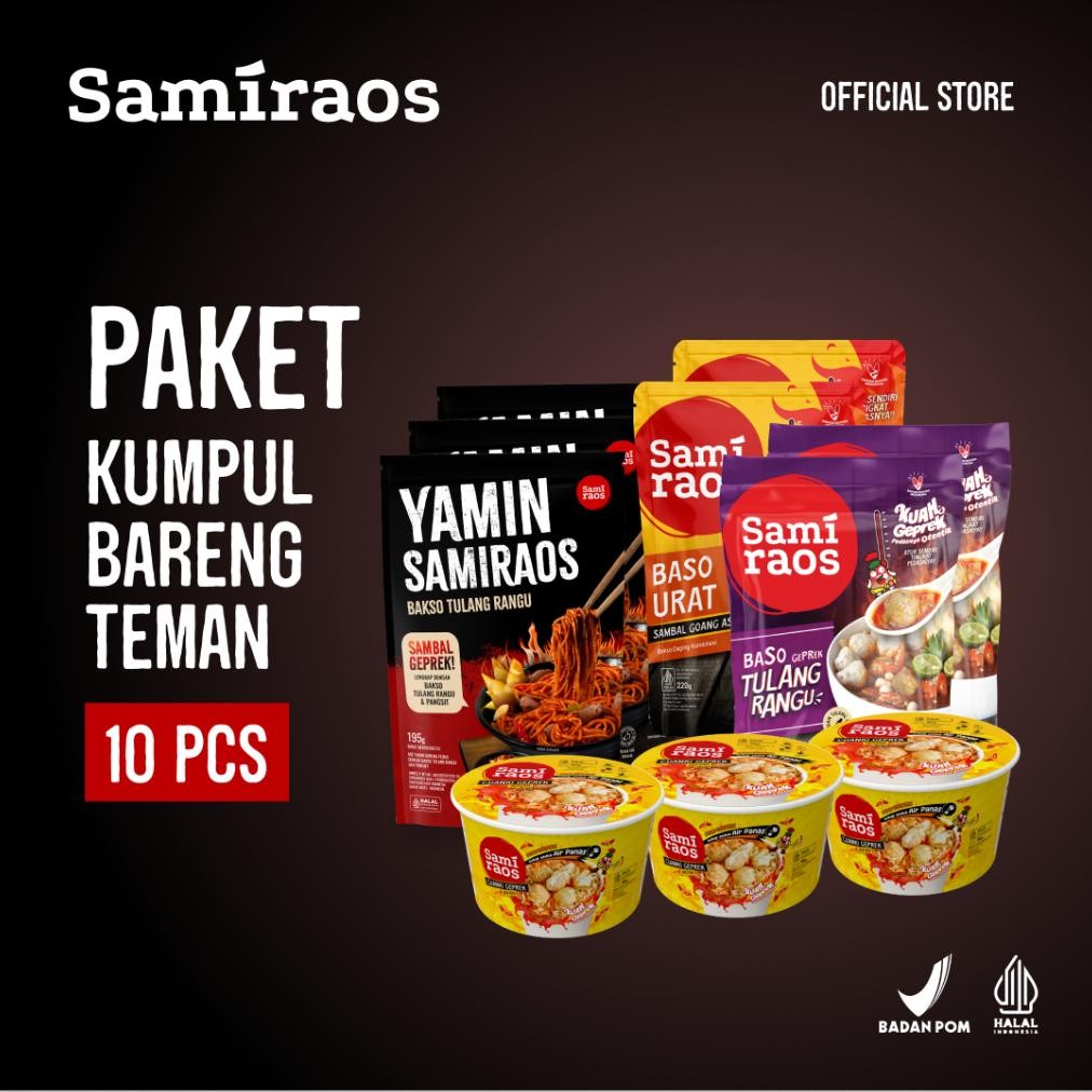 

TERLARIS SAMI RAOS - 10 Pcs Paket Kumpul Bareng Teman Siap kirim