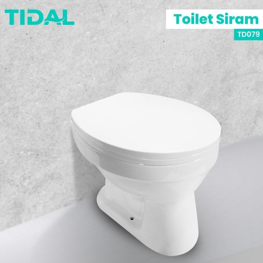 NEW Kloset Siram / Toilet Duduk Manual TIDAL TD079 with Cover