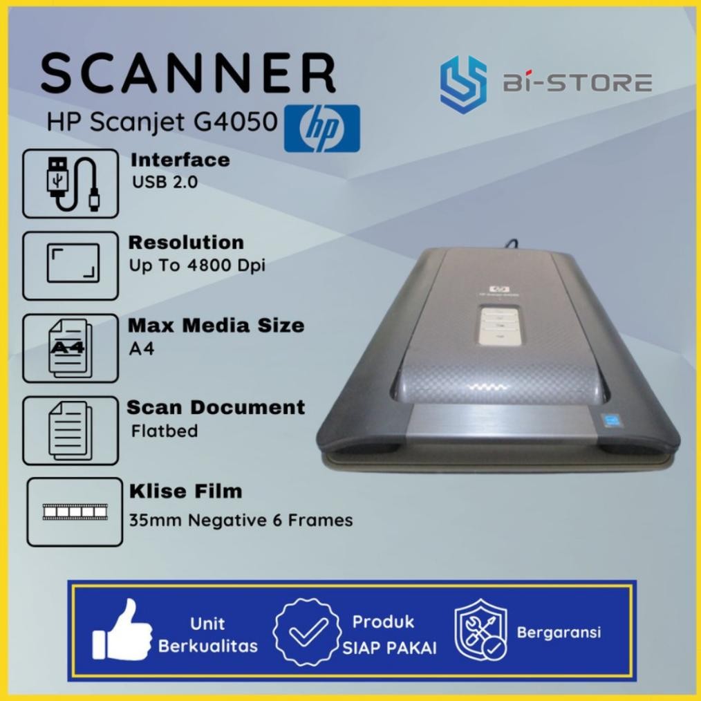NEW Scanner Hp Scanjet G4050 Harga Obral Support Scan Berwarna Ukuran A4 - HP Scanjet G2410 Siap pak