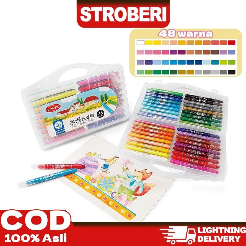 

Crayon Grasp / Crayon Grasp Mata Sedang / Silky Crayon / Water Soluble Crayon / Krayon Warna