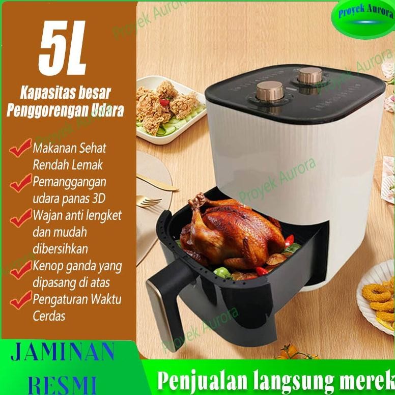 NEW Flash SalePenggorengan Udara Listrik 5L Penggorengan Udara Listrik Penggorengan Bebas Minyak Pen
