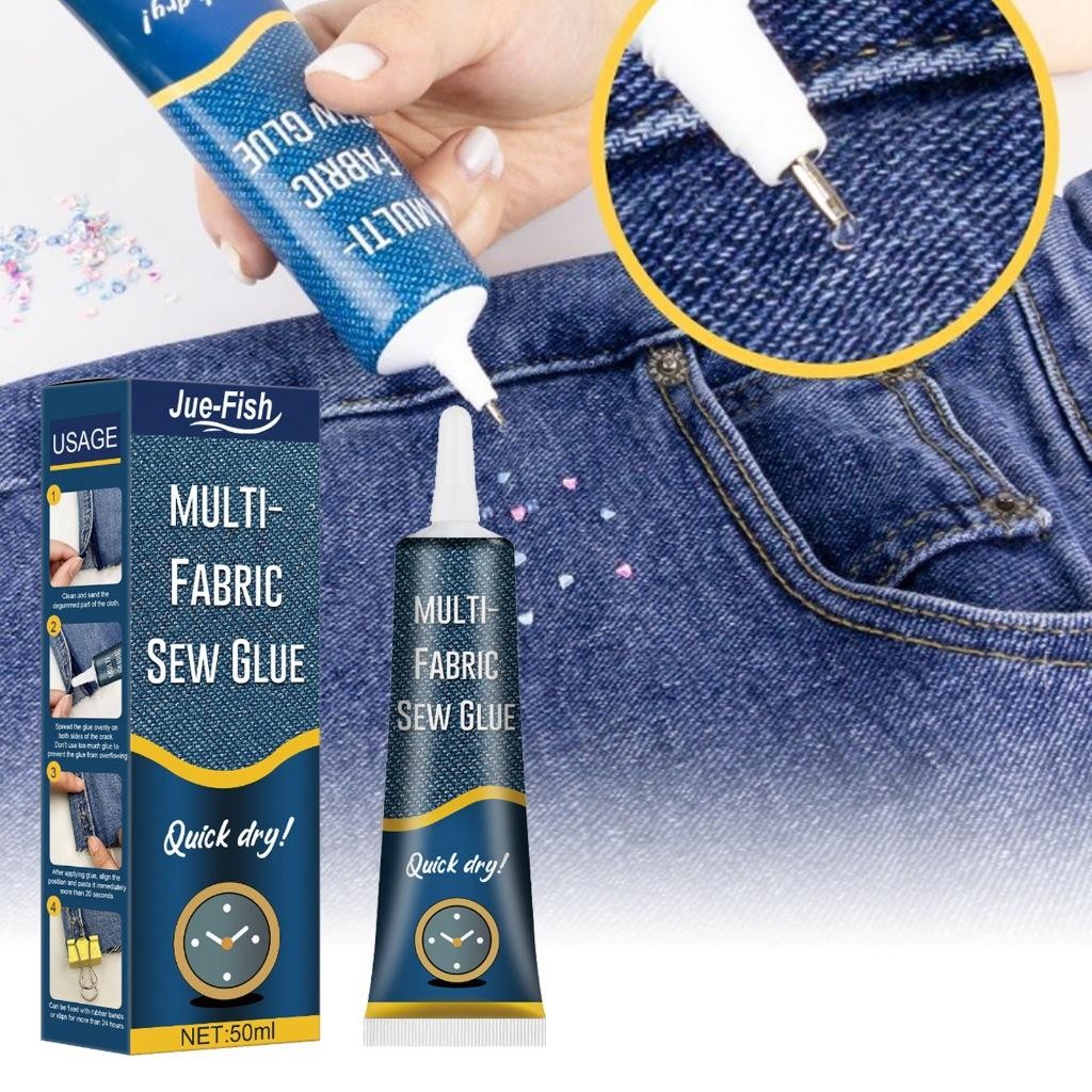 

50Ml Kain Lem Multifungsi Lem Untuk Kain Atau Pakaian Universal Fabric Glue Lem Tekstil Lem Kain Super Kuat