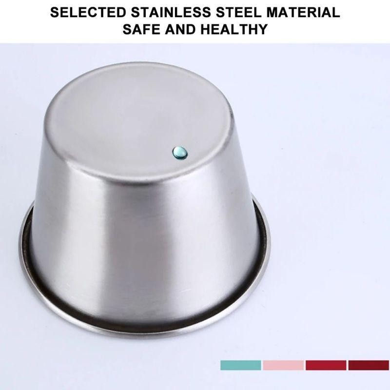 10 Pcs Sauce Cup 60Ml Cup Kecil Saus 304 Stainless Steel Saus Container Tempat Cocolan Saus Wadah Sa