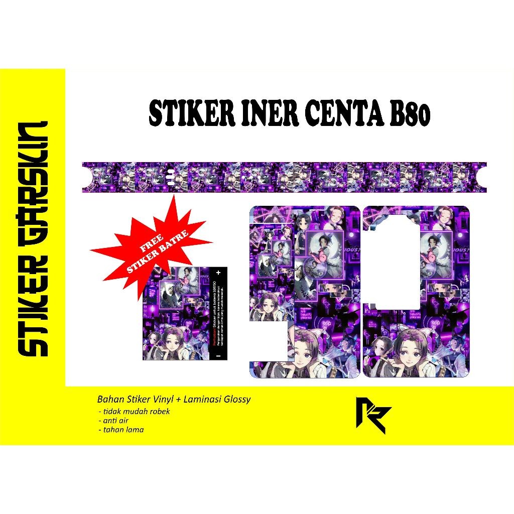 

Terlaris Presisi Stiker Centa B80 M Casing/Stiker Panel Vynil Bisa Custom Dan COD