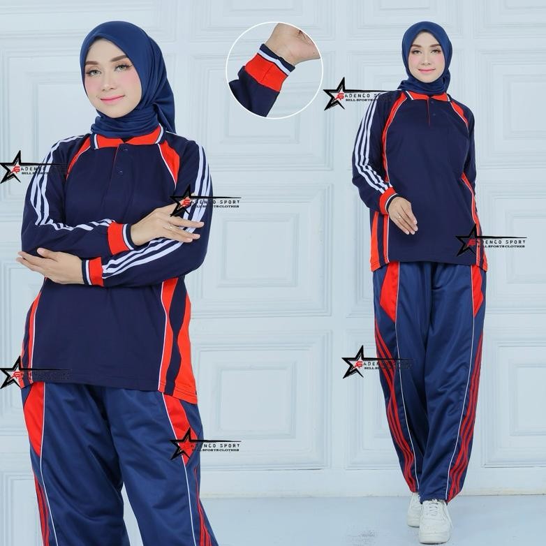 Ready Setelan Baju Olahraga Wanita Dan Pria / Seragam Kaos Training Lengan Panjang