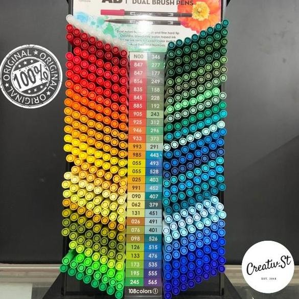

Eksclusiv !!! Tombow Abt Dual Brush Pen Spidol Kaligrafi 108 Choices Bright Color & Pastel Color (1 Pcs)