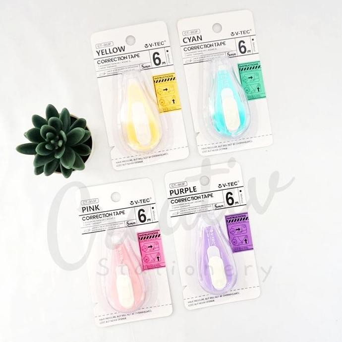

Eksclusiv !!! V-Tec Correction Tape Tip Ex Kertas 6 Meter Ct-953F