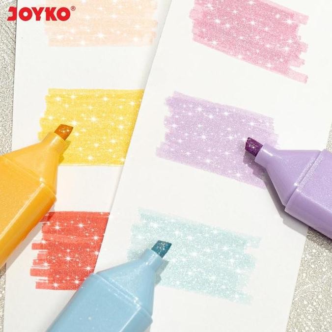 

Spot Barang !!! Joyko Highlighter Metallic Color Penanda Joyko Warna Glitter Hl-86-6
